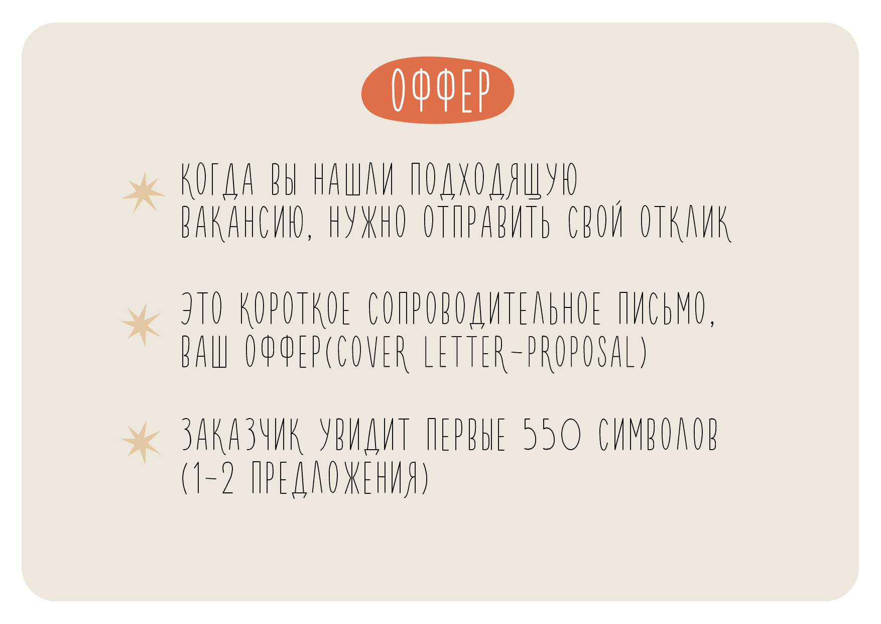 Пример отклика на вакансию
